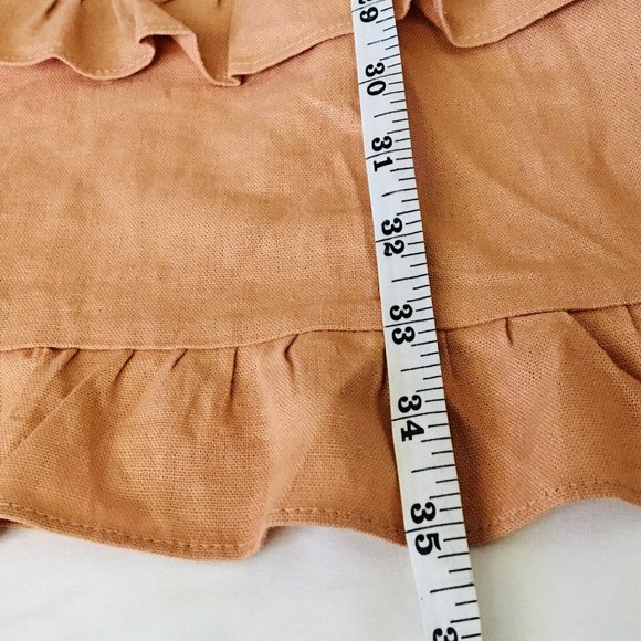 Love Tree Shirred Open Back Ruffle Tier Dress Desert Pink Size Medium - Picture 9 of 10